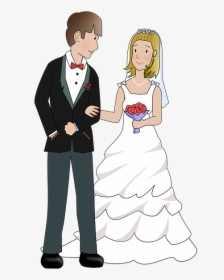 Wedding, Marriage, Married, Happy, Bride, Couple - Groom, HD Png Download, Transparent PNG