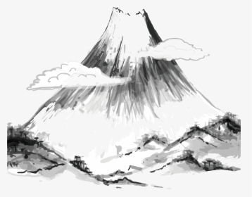 Drawing Japan Mountains - Drawing Art Of Japan, HD Png Download, Transparent PNG
