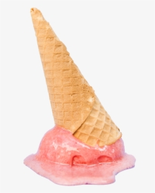 Sorvete Derretido - Ice Cream Cone, HD Png Download, Transparent PNG