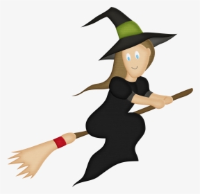 Clipart Library Library Witch On A Broomstick Clipart - Sorcier Clipart, HD Png Download, Transparent PNG