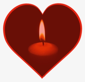 Christmas Candle In Heart - Heart, HD Png Download, Transparent PNG