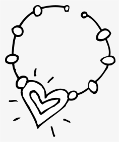 Heart Necklace Clipart - Heart Necklace Coloring Page, HD Png Download, Transparent PNG