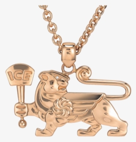 18k Rose Gold Lioness Pendant - Cartoon, HD Png Download, Transparent PNG