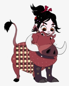 Vanellope Dressed As Pumbaa - Timon And Pumbaa, HD Png Download, Transparent PNG