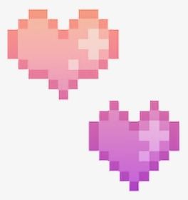 #two #two Hearts #heart #hearts #love #kpop #emotions - Pixel Heart, HD Png Download, Transparent PNG