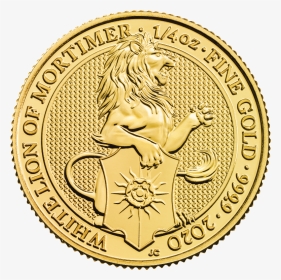 The Queen S Beasts The White Lion Of Mortimer 2020 - Queens Beasts Gold Coin, HD Png Download, Transparent PNG