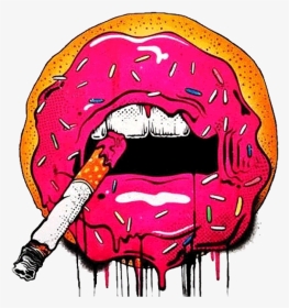 #cigarette - Smoking Doughnut, HD Png Download, Transparent PNG