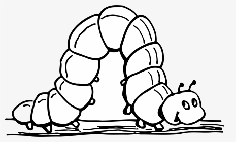Image Black And White Library Bugs Drawing Trippy - Inchworm Clipart Black And White, HD Png Download, Transparent PNG