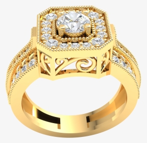 10k Gold Engagement Ring 1 2ctw Natural Round Diamond - Pre-engagement Ring, HD Png Download, Transparent PNG