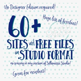 Over 60 Sites For Free Silhouette Studio Files - Free Silhouette Studio Files, HD Png Download, Transparent PNG