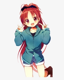 Little Red Haired Anime Girl , Png Download - Little Anime Girl With Red Hair And Red Eyes, Transparent Png, Transparent PNG