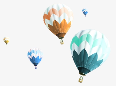 天空中多个彩色热气球 - Hot Air Balloon, HD Png Download, Transparent PNG