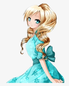 Blonde Anime Girls With Curly Hair, HD Png Download, Transparent PNG