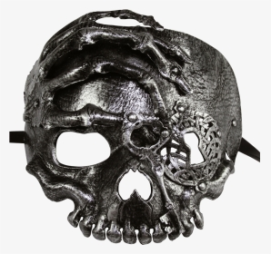 Silver Lock And Key Skull Mask - Skull, HD Png Download, Transparent PNG