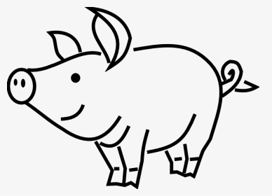 Pig Clipart - Black And White Pig Clipart, HD Png Download, Transparent PNG