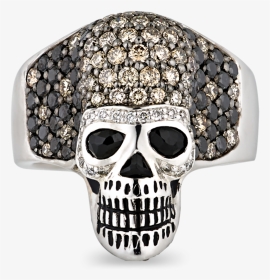 Diamond And Spinel Skull Ring - Skull, HD Png Download, Transparent PNG