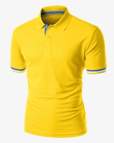 Yellow Shirt With Collar, HD Png Download, Transparent PNG