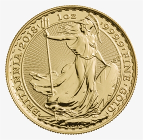 2018 1 Oz Great Britain Britannia - Britannia 1oz Gold Coin, HD Png Download, Transparent PNG