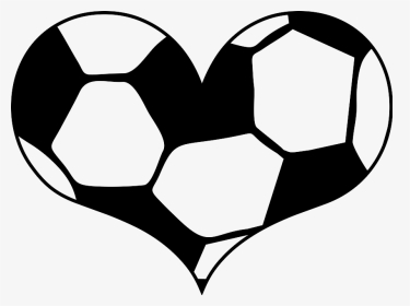 Heart Svg Soccer - Foot Kicking Soccer Ball Drawing, HD Png Download, Transparent PNG