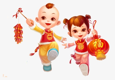 Chinese New Year Girl Png, Transparent Png, Transparent PNG