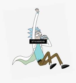 Rick And Morty Rick Flying - Transparent Rick And Morty Stickers, HD Png Download, Transparent PNG