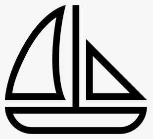 Sailboat Stroke - Sailboat Png Black And White, Transparent Png, Transparent PNG