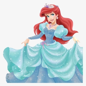 Princess Deluxe Ballgown - Disney Princess Ariel Blue Dress, HD Png Download, Transparent PNG
