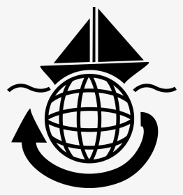 Sailing Boat Travelling Around The World - Travelling Icon Png, Transparent Png, Transparent PNG
