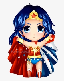 Classic Wonder Woman Chibi By Pocketlocketx On Deviantart - Wonder Woman Chibi Drawing, HD Png Download, Transparent PNG
