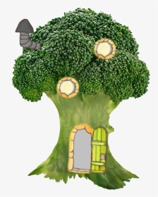 Fairy Tree House Clipart Png Royalty Free Download - One Broccoli, Transparent Png, Transparent PNG
