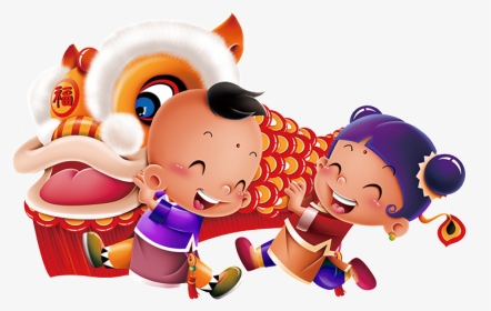 Hand Painted Cartoon Children Playing Decoratives - Cartoon Chinese Transparent, HD Png Download, Transparent PNG