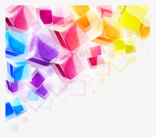 #ftestickers #border #corner #squares #3deffect #colorful - Free Abstract Background, HD Png Download, Transparent PNG