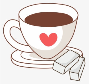 Coffee Cup Heart Clipart Svg Library Library Coffee - Tasse Kaffee Clipart Kaffee, HD Png Download, Transparent PNG
