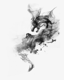 #shadow #smoke #dragon #black #blacksmoke #dark #aesthetic - Aesthetic Black Smoke Transparent Background, HD Png Download, Transparent PNG