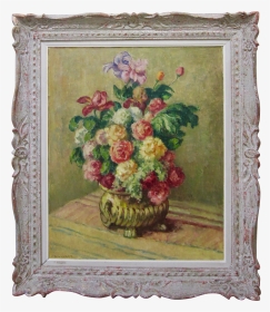 1920s Vintage Mischa Askenazy Still Life Roses Floral - Oil Painting, HD Png Download, Transparent PNG