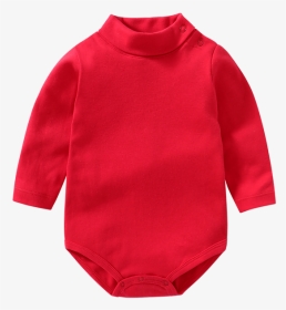 Baby Bodysuit Girl Body Bebe High Neck Long Sleeve - Sweater, HD Png Download, Transparent PNG