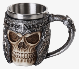 Skull Warrior Mug - Medieval Helmet Beer, HD Png Download, Transparent PNG