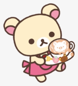 #kawaii #cute #coffee #teddybear - Kiiroitori Sticker Rilakkuma, HD Png Download, Transparent PNG