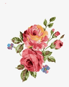 #rose #flower #flowers #watercolor #aquarella #draw - Hd Wallpaper For Android Vintage Floral, HD Png Download, Transparent PNG