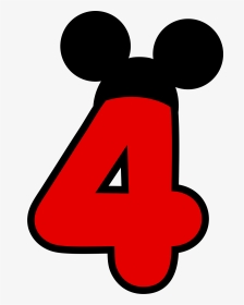 Transparent Mickey Mouse Shorts Clipart - Mickey Mouse 4 Birthday, HD Png Download, Transparent PNG