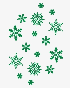 Snowflake Clipart Green Png Black And White Library, Transparent Png, Transparent PNG