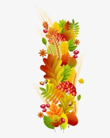 Autumn Season Floral Design Clip Art - Transparent Floral Clip Art, HD Png Download, Transparent PNG