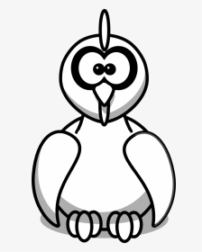 Chicken Coloring Book Colouringbook - Duck Drawing Front View, HD Png Download, Transparent PNG