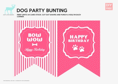 Free Happy Birthday Puppy Banner, HD Png Download, Transparent PNG