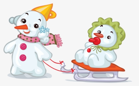 Cute Cartoon Snowman Clip, HD Png Download, Transparent PNG