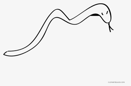 Transparent Snake Silhouette Png - Black And White Snake Clipart, Png Download, Transparent PNG