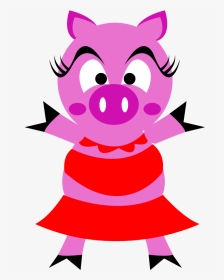 Clipart - Madame Pig - Madame Pig, HD Png Download, Transparent PNG