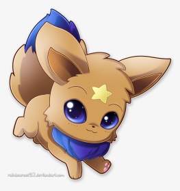 How To Draw Chibi Eevee, Eevee, Step By Step, Drawing - Cute Chibi Eevees, HD Png Download, Transparent PNG
