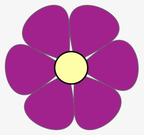 Purple Flower Clip Art At Clker - Flower Daisy Clipart, HD Png Download, Transparent PNG