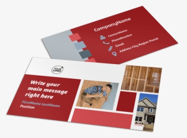 Remodeling Contractor Business Card Template Preview - Business Card, HD Png Download, Transparent PNG